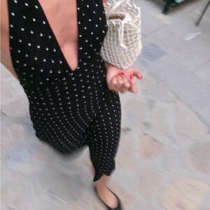 Black Polka Dot Halter Dress
